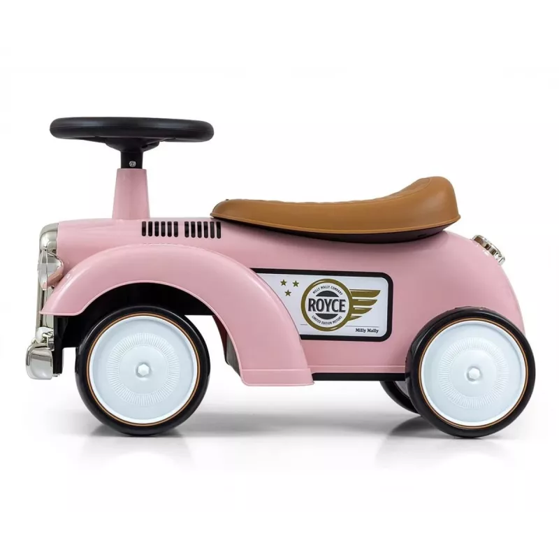 Dviračiukas-balansinis vaikams milly mally Royce Pink — modelis 5474, lengvas vaikiškas bėgantis dviratukas