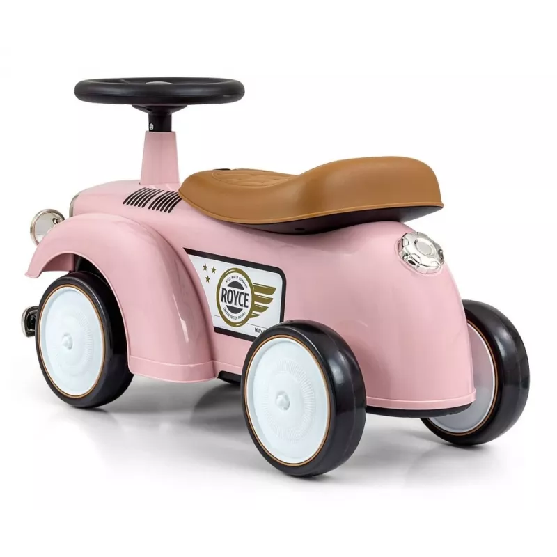 Dviračiukas-balansinis vaikams milly mally Royce Pink — modelis 5474, lengvas vaikiškas bėgantis dviratukas