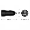 Automobilinis kroviklis d bramante re-charge USB-C 30W + USB-A 18W, 12–24V, juodas