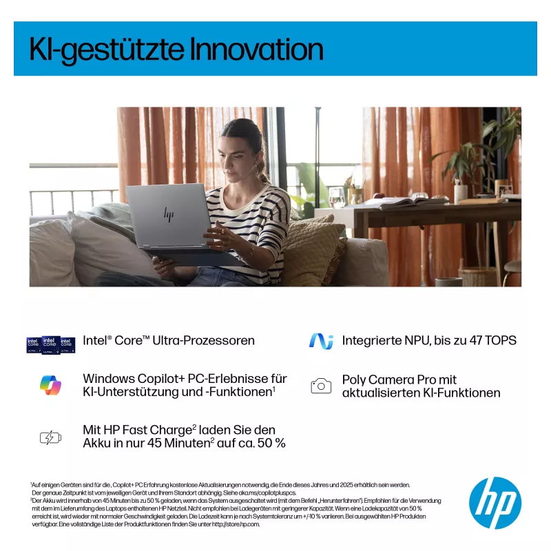 HP OmniBook BZ8E4EA 16 nešiojamas kompiuteris – Core Ultra 5 4,5 GHz 40,6 cm – 512 GB SSD – 16 GB RAM – Liečiamas ekranas – Windows 11 Home (BZ8E4EA#ABD)