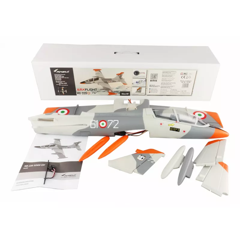 Radijo valdymo lėktuvas Amewi MB-339 elektrinis variklis, modelis, Rekomenduojamas amžius 14+, Svoris 0,5 kg