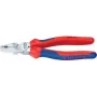 Knipex kombinuotosios replės su galios užspaudimu, l.180mm, chromuotos, daugiakomponentė rankena