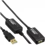 USB ilginimo laidas InLine 5771000120 — 20 m, USB A kištukas į USB A lizdą, juodas