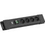 Maitinimo blokas Bachmann CONNECTUS 4xUTE 1xSchalter 2.0m CEE7/7 Juodas