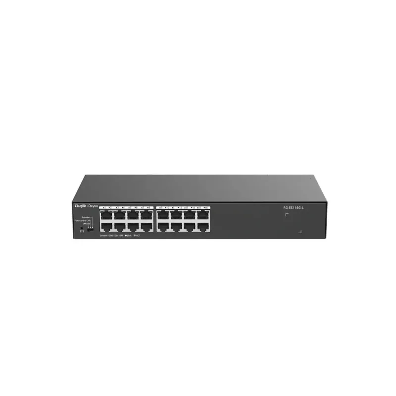 Nevaldomas tinklo jungiklis Ruijie Networks RG-ES116G-L 16 Gigabit Ethernet prievadų