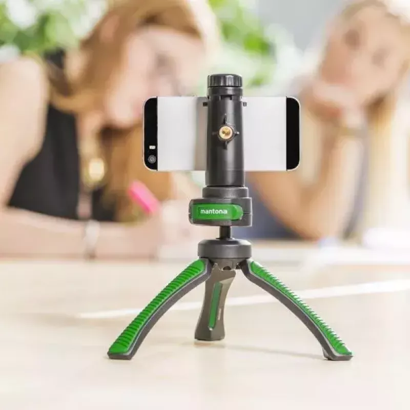 Kojelinis trikojis Mantona 21407 išmaniesiems telefonams ir skaitmeniniams fotoaparatams, juodai žalias