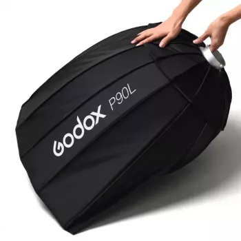 Softbox Godox P90L 90cm juodas nailonas poliesteris su difuzoriais