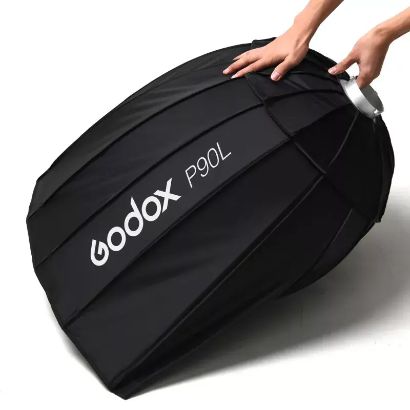 Softbox Godox P90L 90cm juodas nailonas poliesteris su difuzoriais