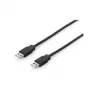 EQUIP USB 2.0 laidas A->A 3m S/S juodas (128871)
