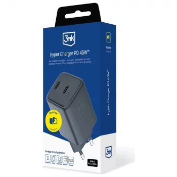 3MK Hyper Charger PD 45W GaN QC4+ PPS – 45W USB-C PD greitasis įkroviklis