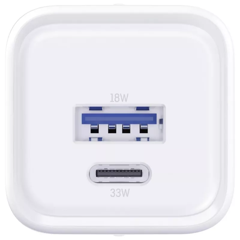 Sieninis įkroviklis 3MK Hyper Charger PD 33W GaN QC4+ baltas – USB‑C PD 33W, GaN, Quick Charge 4+
