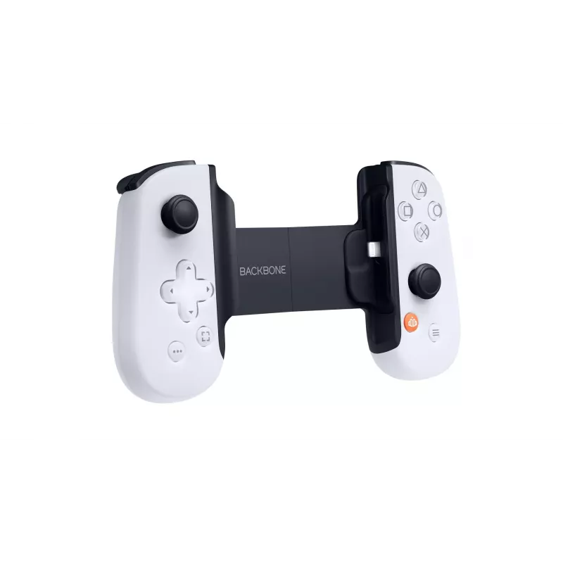 Žaidimų pultas Backbone One iPhone PlayStation Edition Baltas – Laidinis valdiklis su Lightning jungtimi, skirtas iPhone, PC, PlayStation, Xbox