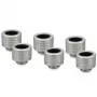 Thermal Grizzly DeltaMate Fitting HT14, žalvarinė G1/4 jungtis, nikeliuota, 6 vnt. (TG-DM-FIT-6214)
