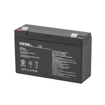 VIPOW 6V 12Ah gelio akumuliatorius