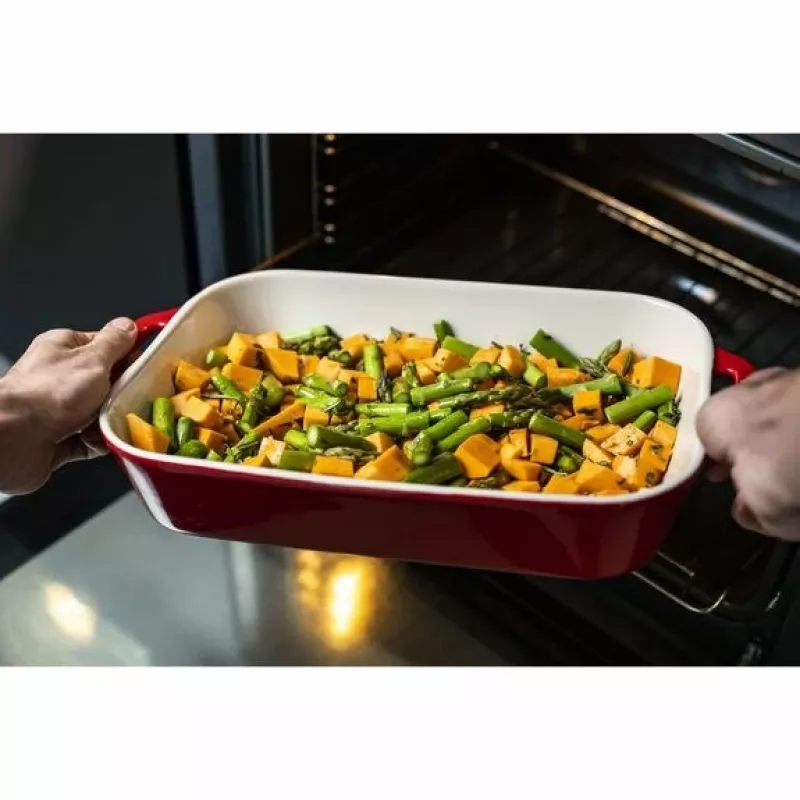 ZWILLING Staub Keraminis stačiakampis kepimo indų rinkinys 3 vnt., raudona, iki 300°C