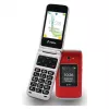 Olympia VITUS 4G sulankstomas telefonas raudonas – 2,8 colio LCD, Bluetooth, FM radijas, 147 g
