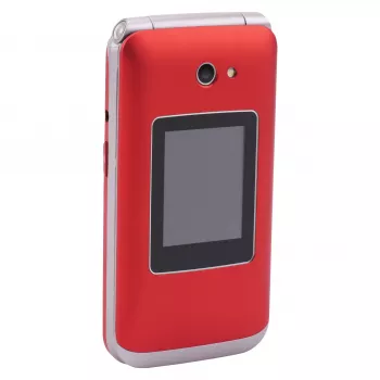 Olympia VITUS 4G sulankstomas telefonas raudonas – 2,8 colio LCD, Bluetooth, FM radijas, 147 g