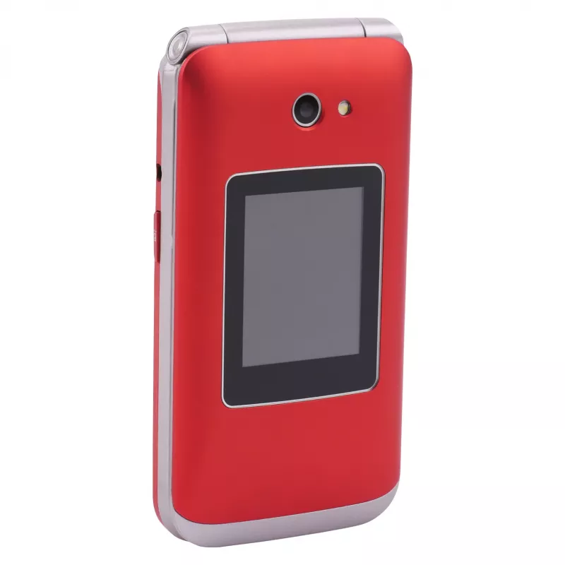 Olympia VITUS 4G sulankstomas telefonas raudonas – 2,8 colio LCD, Bluetooth, FM radijas, 147 g