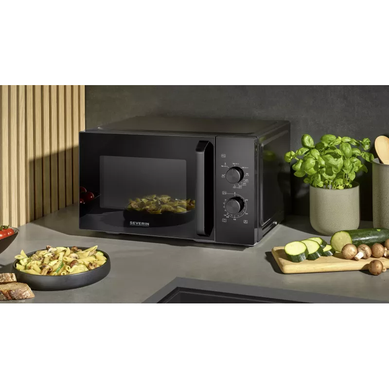 Kombinuota mikrobangų krosnelė SEVERIN MW 7792, 20 L, 900 W, juoda