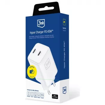 3MK Hyper Charger PD 45W GaN QC4+ PPS – USB-C greitasis įkroviklis 45W