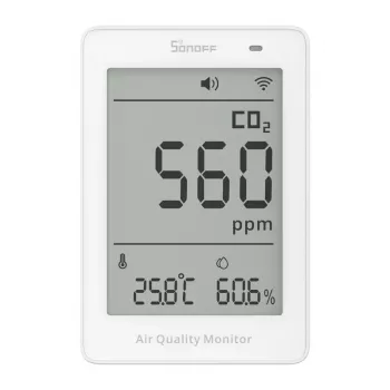 Sonoff AirGuard CO2 SAWF-08P WiFi LCD oro kokybės matuoklis