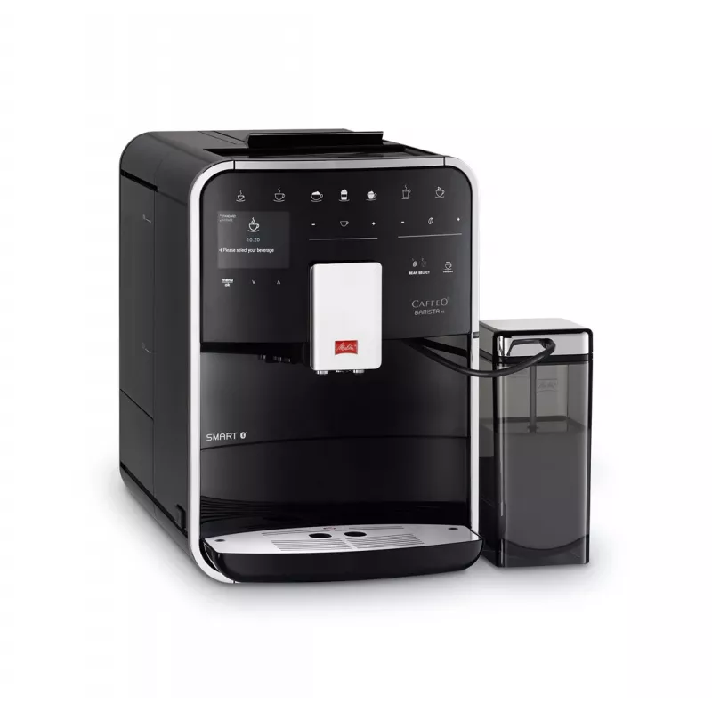 Espresso kavos aparatas MELITTA Barista Smart TS – 1,8 L vandens bakas, dvigubas snapelis, TFT ekranas, priima maltą kavą, 1450 W, juodas