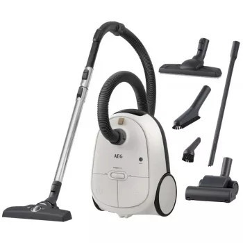 Cikloninis dulkių siurblys AEG AB61H6SW – 850 W, sausas valymas, 3,5 L dulkių maišelis, Allergy Plus filtras, baltas