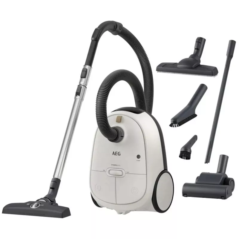 Cikloninis dulkių siurblys AEG AB61H6SW – 850 W, sausas valymas, 3,5 L dulkių maišelis, Allergy Plus filtras, baltas