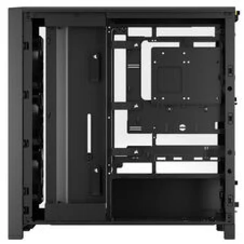 CORSAIR FRAME 4000D RS Wood Mid-Tower PC korpusas — juodas/riešutas