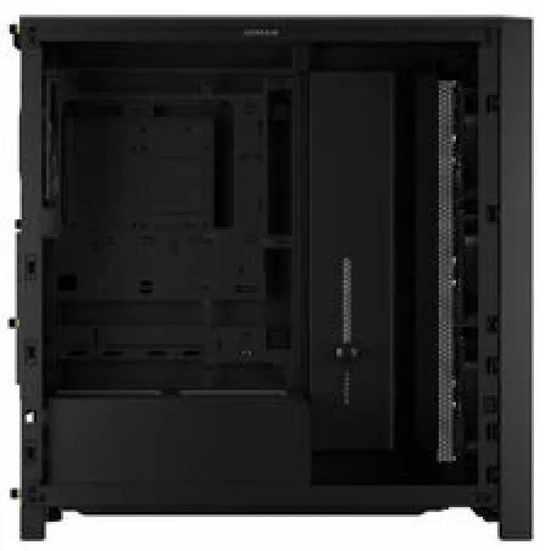 CORSAIR FRAME 4000D RS Wood Mid-Tower PC korpusas — juodas/riešutas