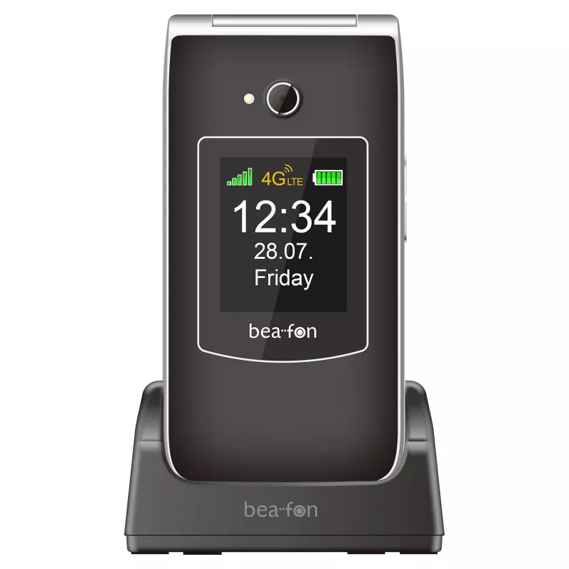 Beafon SL645 LTE Großtasten-Klapphandy 4G Senioren-Telefon Schwarz-Silber 2,8