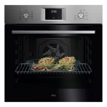 Įmontuojama elektrinė orkaitė AEG Series 5000 OU5AB20SM – 72 L, A+, nerūdijantis plienas/juoda, liečiamasis ir sukamas valdymas