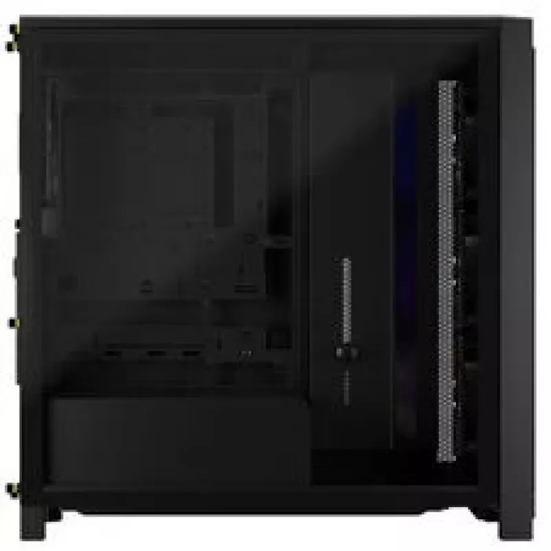 Corsair FRAME 4000X RS vidutinio bokšto korpusas juodas RGB ventiliatoriai 4x RS120 PWM