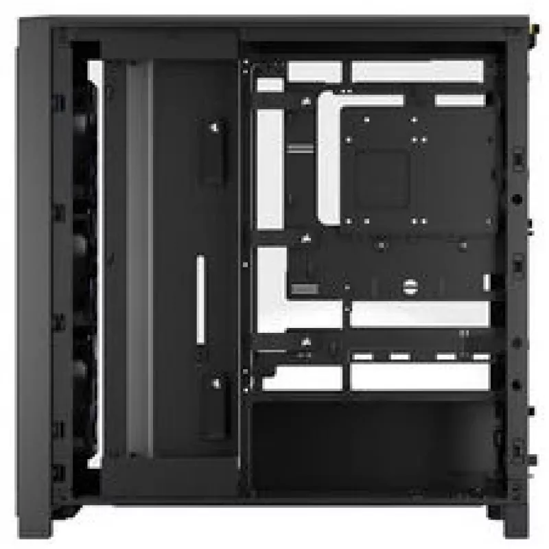 Corsair FRAME 4000X RS vidutinio bokšto korpusas juodas RGB ventiliatoriai 4x RS120 PWM