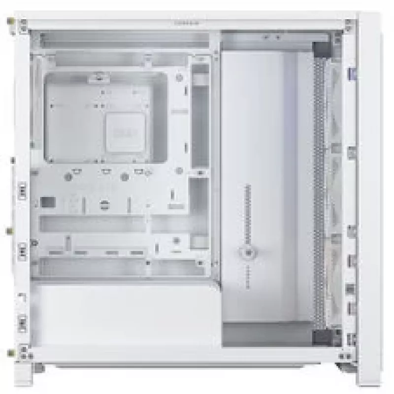 Corsair FRAME 4000X RS vidutinio bokšto kompiuterio korpusas, grūdintas stiklas, baltas