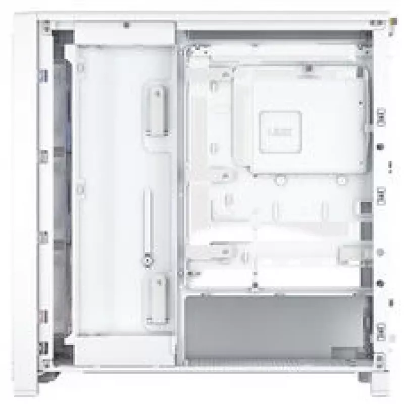 Corsair FRAME 4000X RS vidutinio bokšto kompiuterio korpusas, grūdintas stiklas, baltas