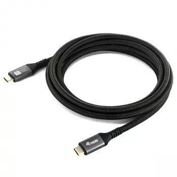 EQUIP USB4 Gen 2x2 C–C laidas 3,0 m, PD 100 W, 4K/60 Hz, 20 Gbps, juodas