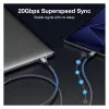 EQUIP USB4 Gen 2x2 C–C laidas 3,0 m, PD 100 W, 4K/60 Hz, 20 Gbps, juodas