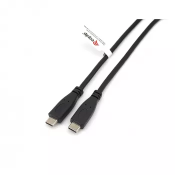 EQUIP USB 2.0 laidas Type-C į Type-C M/M 0,3 m PD 60W, 480 Mbps, nikeliuoti kontaktai, juodas