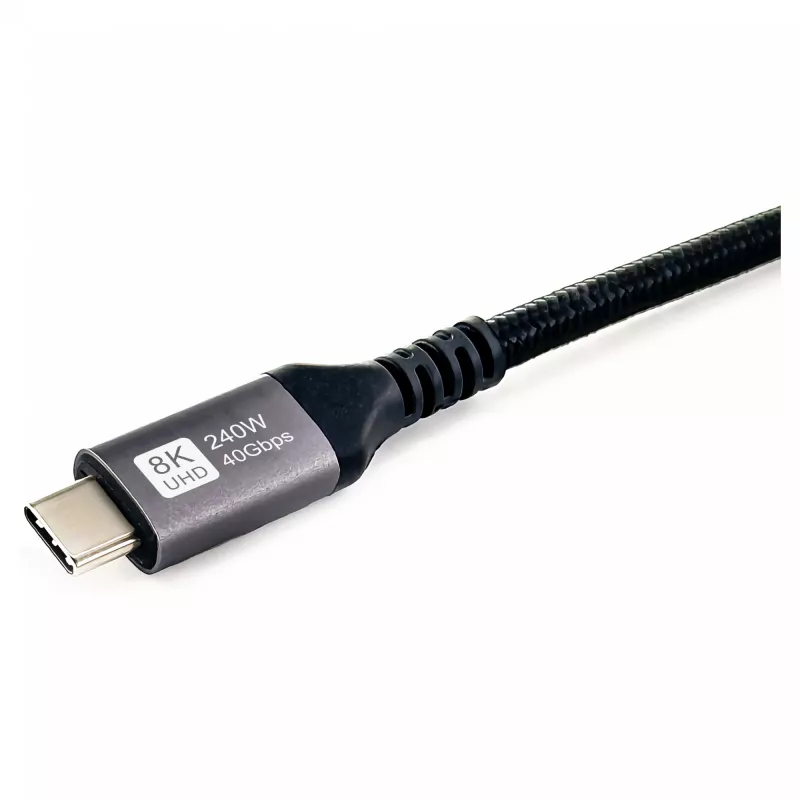 USB4 Gen3x2 C–C laidas EQUIP 128380, 0,5 m, PD 3.1 240 W, 40 Gbps, 8K/60 Hz, juodas