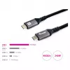 USB4 Gen3x2 C–C laidas EQUIP 128380, 0,5 m, PD 3.1 240 W, 40 Gbps, 8K/60 Hz, juodas