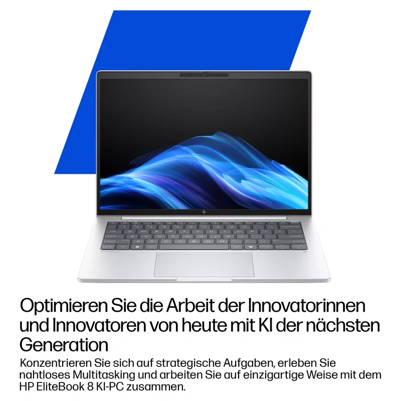 HP EliteBook 8 G1i 14 colių Next Gen AI nešiojamas kompiuteris Core Ultra 7 258V 32GB 1TB SSD QWERTZ DE