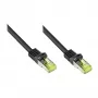 RJ45 jungiamasis laidas su Cat.7 žaliaviniu kabeliu ir užrakto apsauga (RNS®), S/FTP, PiMF, halogenų neturintis, 600MHz, OFC, juodas, 40m, Good Connections® (8070R-400S)