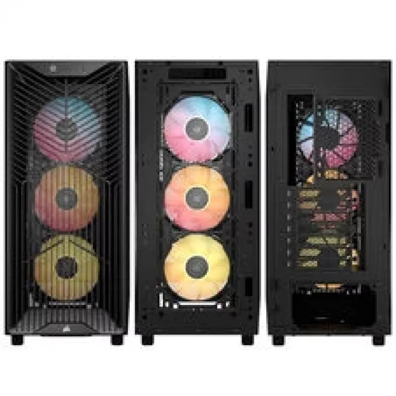 Corsair 3200D RS ARGB vidutinis bokštas našiam kompiuteriui - juodas - ATX