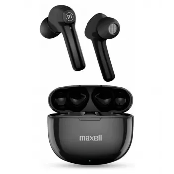 Belaidės ausinės „Maxell Dynamic+“ su įkrovimo dėklu, juodos