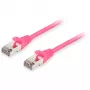 Patch Laidas Equip Cat.6A S/FTP RJ-45 3m Rožinis