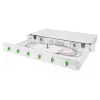 Šviesolaidžių sujungimo dėžė DIGITUS DN-96330/9APC 1U, 6x LC-APC DX, OS2, polimeras/plienas, šviesiai pilka