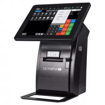Visapusis liečiamasis terminalas Olympia T210 10 colių (25,4 cm) LCD, Android 11, terminio perkėlimo spausdintuvas, 8 cm plotis, juodas