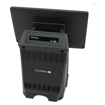 Visapusis liečiamasis terminalas Olympia T210 10 colių (25,4 cm) LCD, Android 11, terminio perkėlimo spausdintuvas, 8 cm plotis, juodas