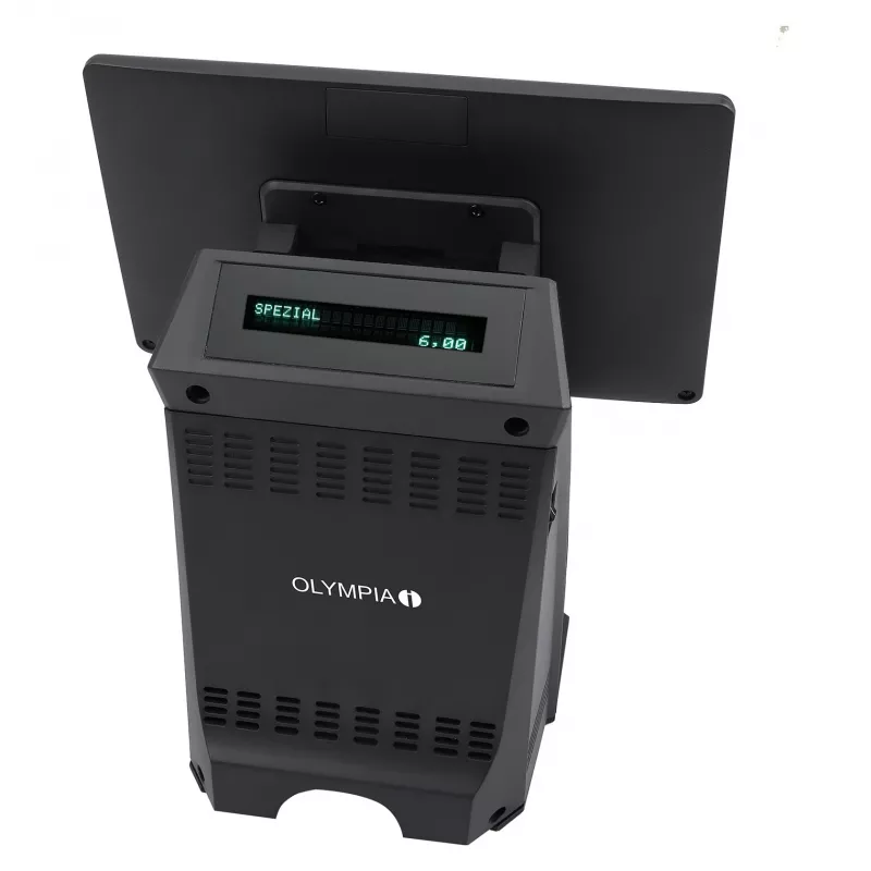 Visapusis liečiamasis terminalas Olympia T210 10 colių (25,4 cm) LCD, Android 11, terminio perkėlimo spausdintuvas, 8 cm plotis, juodas